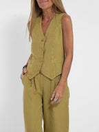 Lauren | Elegante Vest en Wijde Pantalon Set