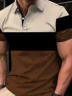 Theodore | Kleurblok Korte Mouwen Polo