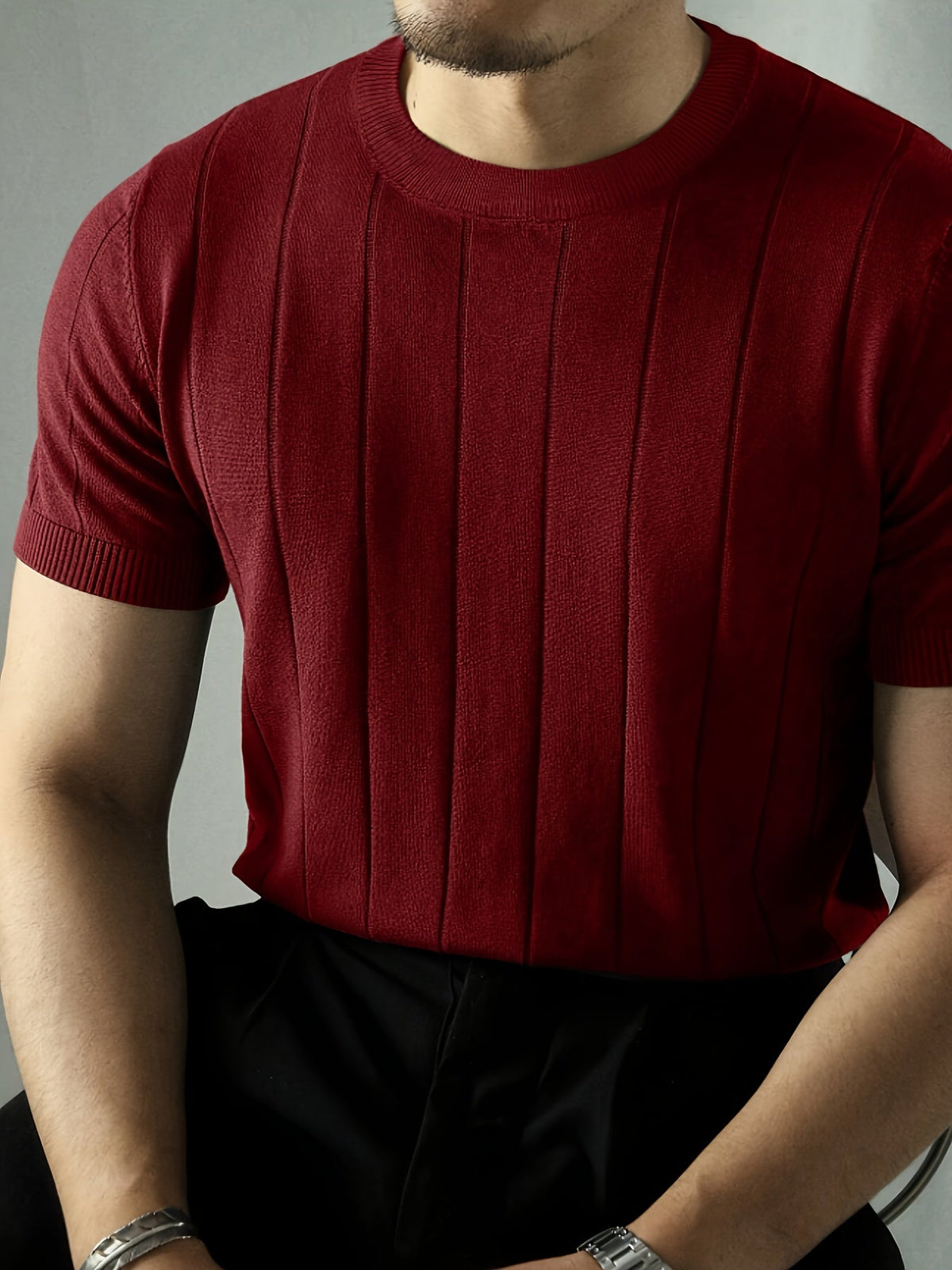 Landon | Geribbelde Korte Mouwen Top