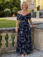 Calen™ Off Shoulder Flow Midi Jurk