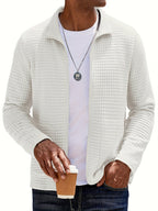 Nash | Textured Stand-Collar Zip-Up Jacket