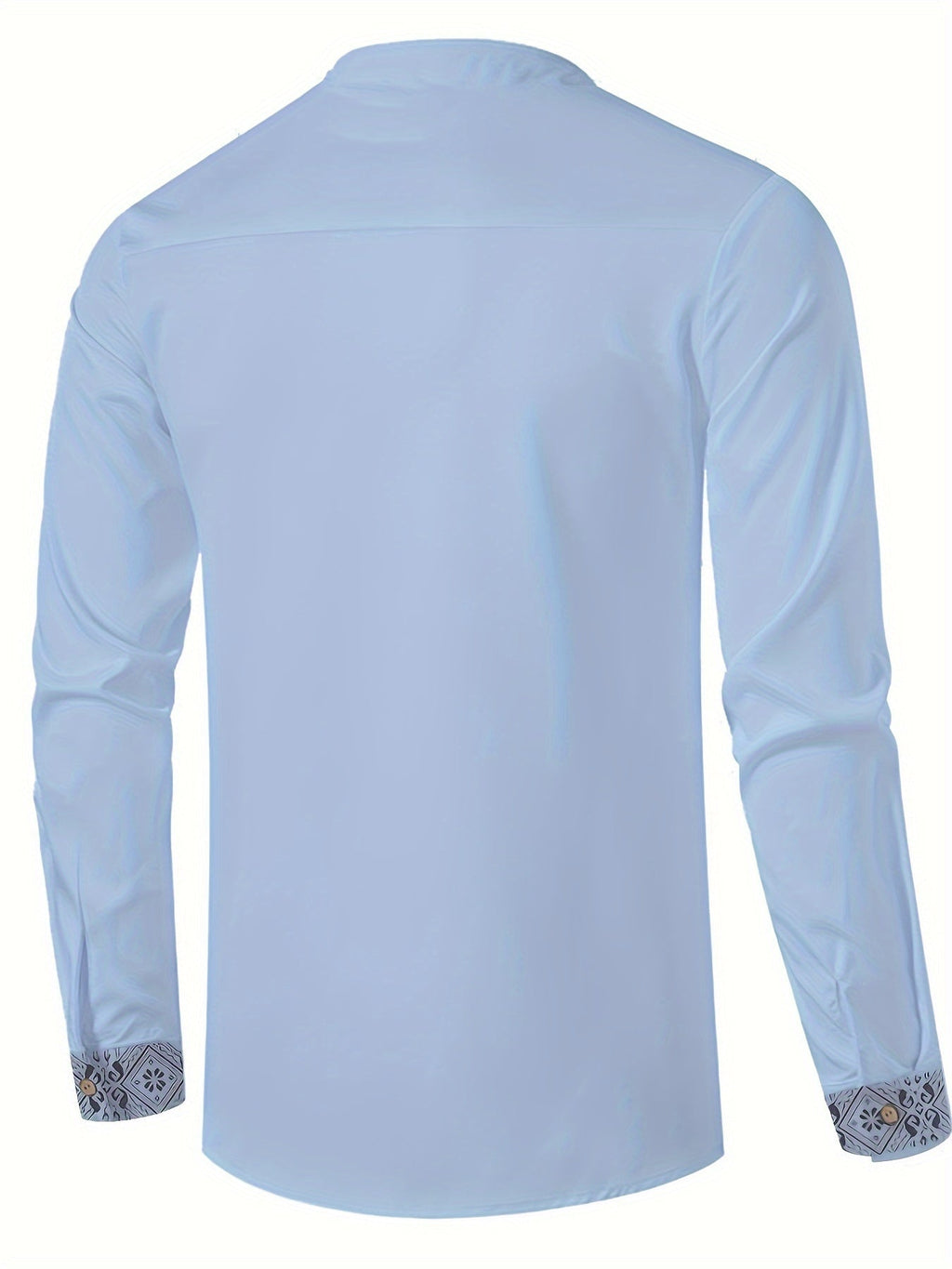 Rafael | Patroon Stand-Collar Henley Shirt