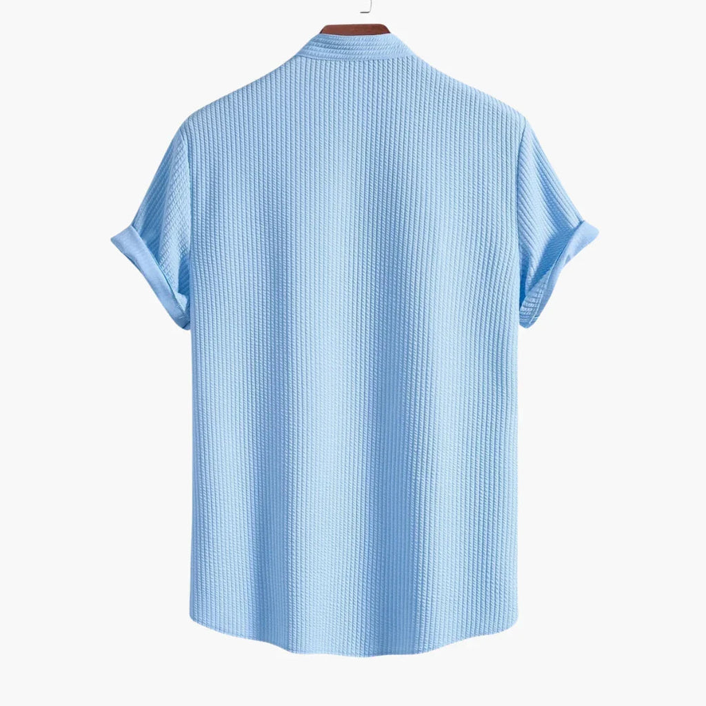 Simon | Elegante Staande Kraag Shirt