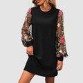 Shara™ Kant Lange Mouwen Jurk