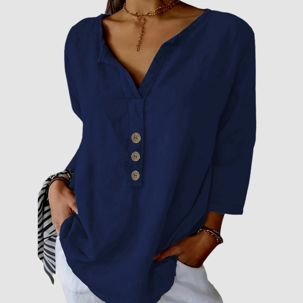 Melisa™ Casual Katoenen & Linnen Blouse