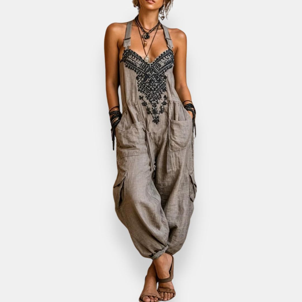 LaVina | Boho chic geborduurde jumpsuit | LIVIA