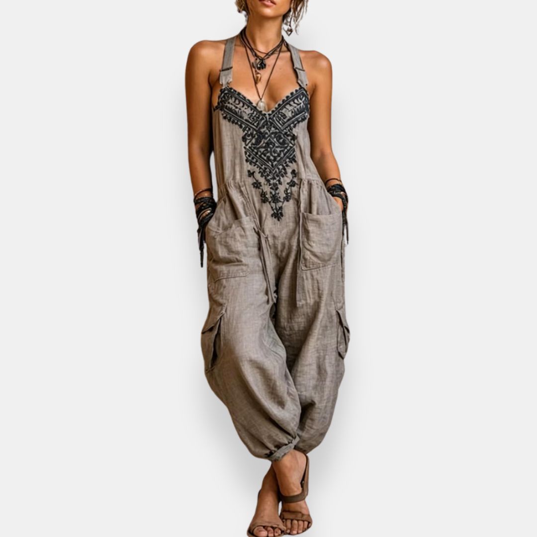 LaVina | Boho chic geborduurde jumpsuit | LIVIA