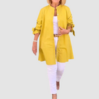 Kris™ Effen Kleur Casual Lange Mouwen Shirt