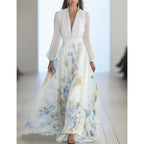 Ryza | Klassieke Bloemen Maxi Jurk