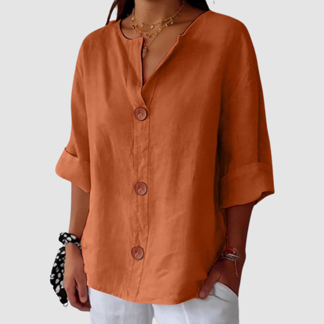 Leah™ Casual Linnen Blouse