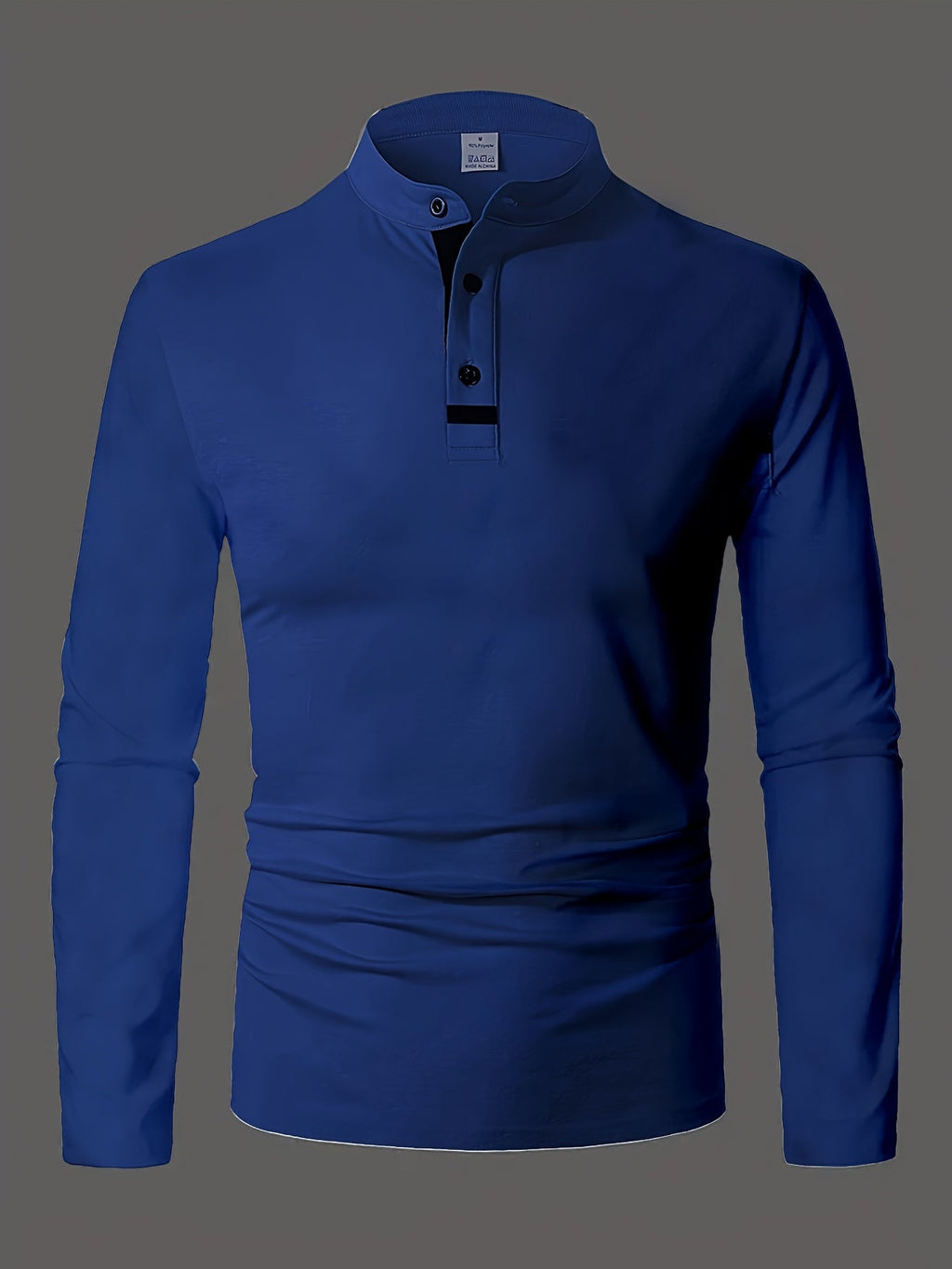 Gareth | Verfijnde Lange Mouwen Henley Shirt