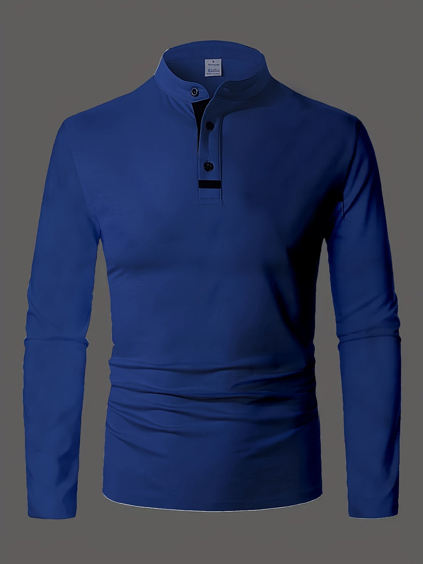 Gareth | Verfijnde Lange Mouwen Henley Shirt
