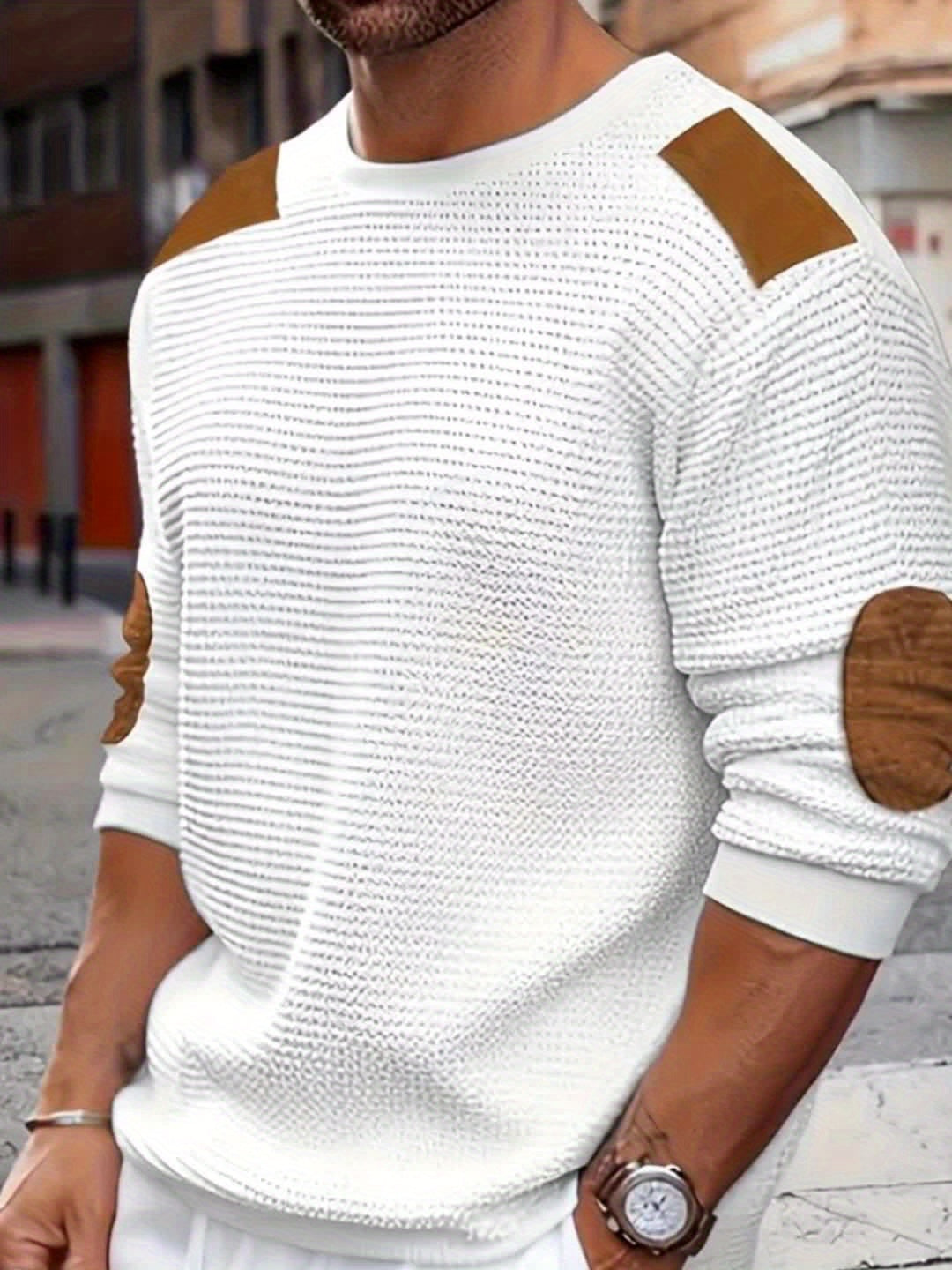 Desmond | Textured Contrast Pullover
