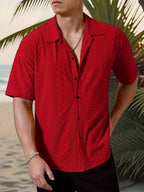 Elias | Textured Camp-Collar Shirt