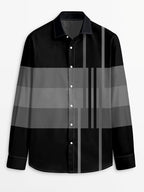 Nathan | Verfijnde Colorblock Overhemd met Knopen