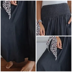 BLYTHE | BREDE-PANTY HOOG-WAIST SMOCKED DENIM BROEKEN