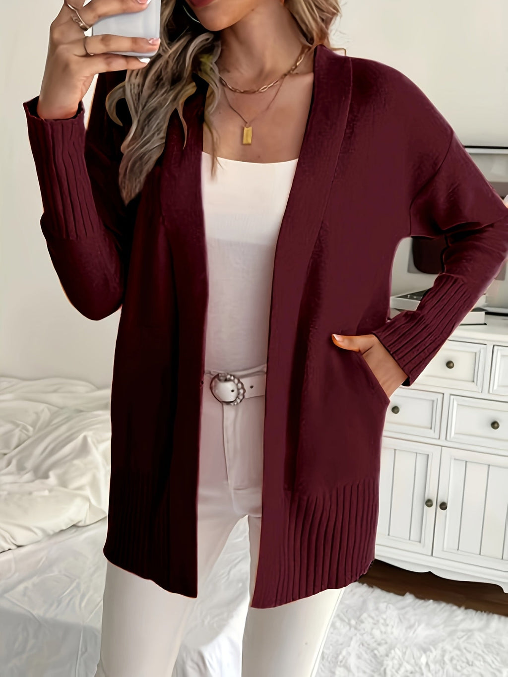Charlotte | Gelaagde Open-Front Cardigan