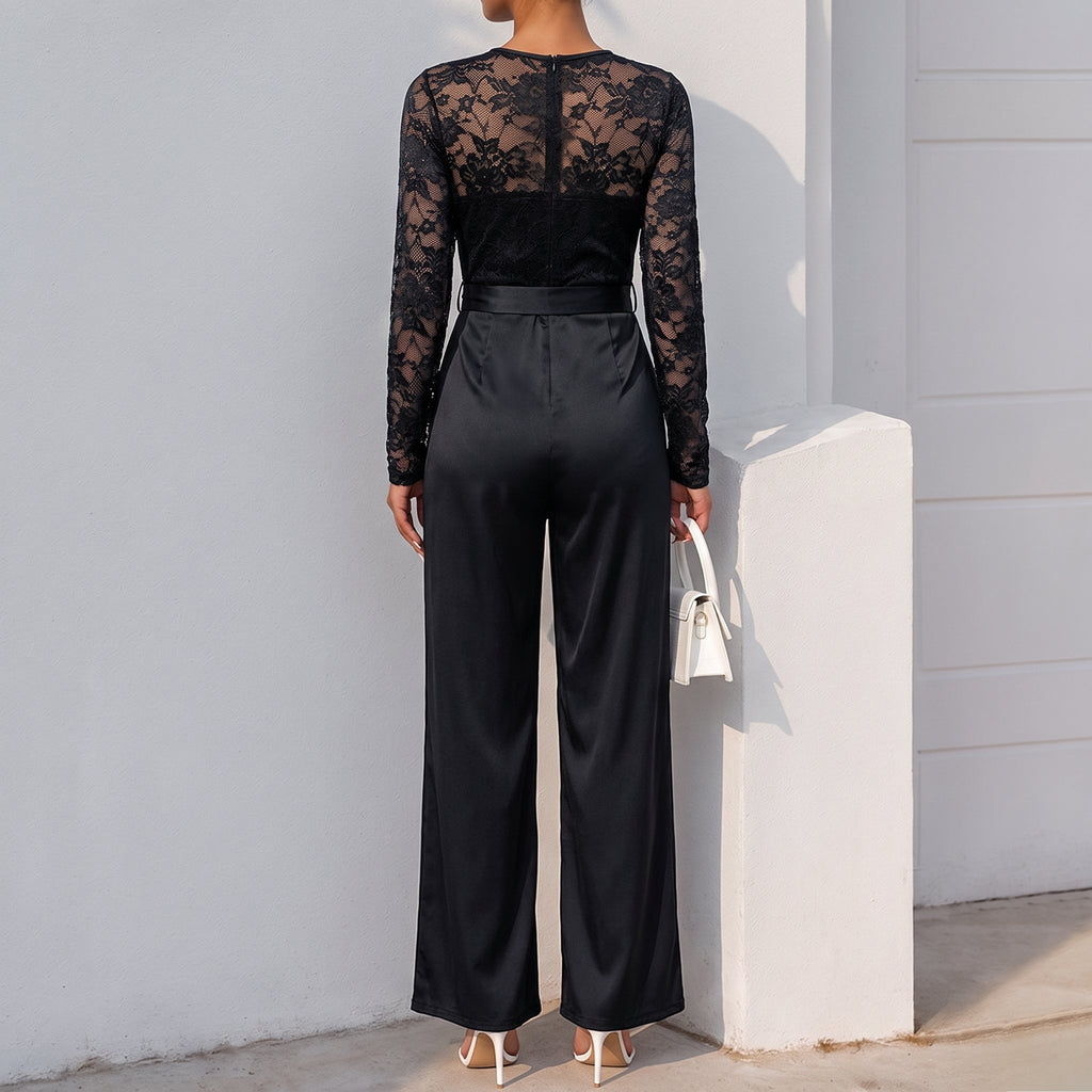 Phyllis™ Kanten Bell Sleeve Jumpsuit