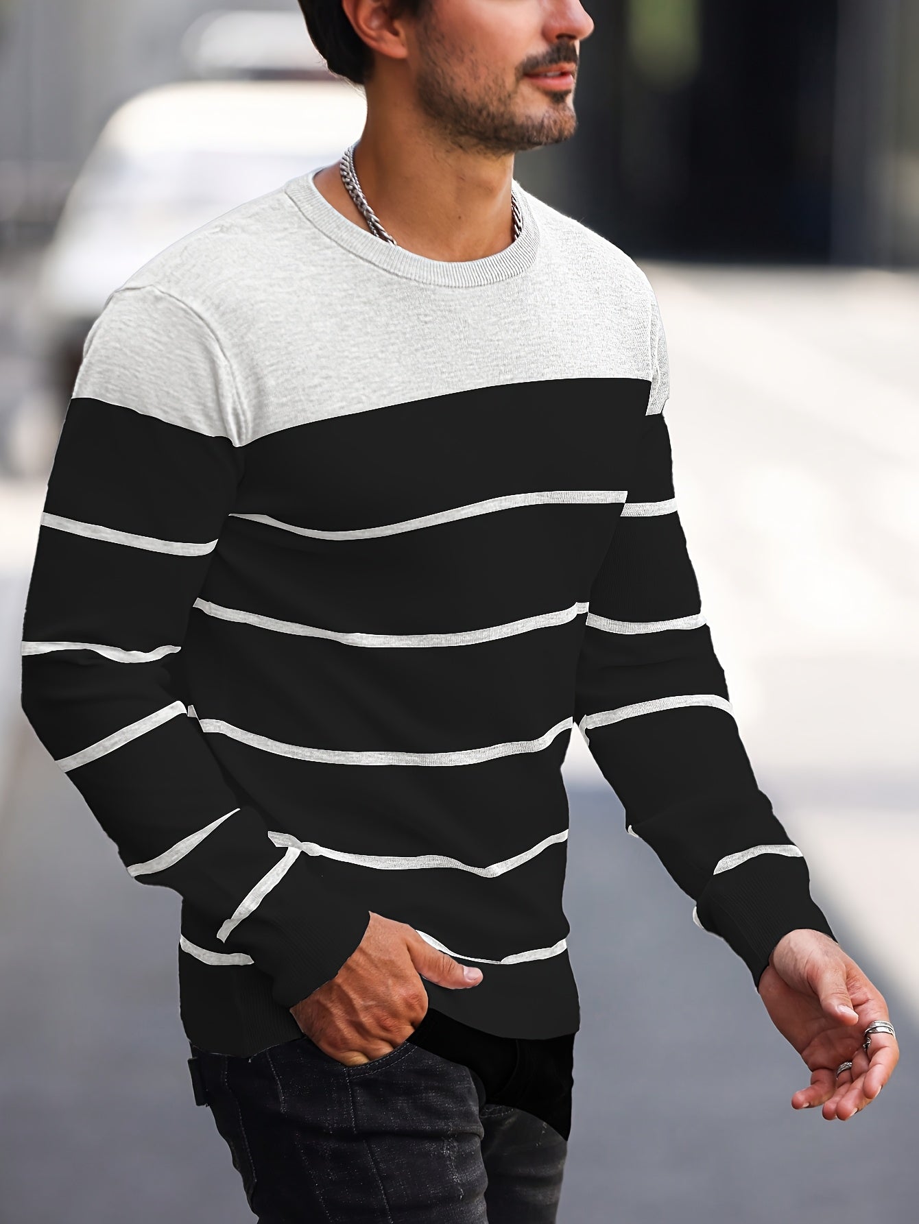 Bennington | Klassieke Gestreepte Crewneck Trui
