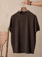 Emerson | Verfijnde Crew-Neck Korte Mouw Top
