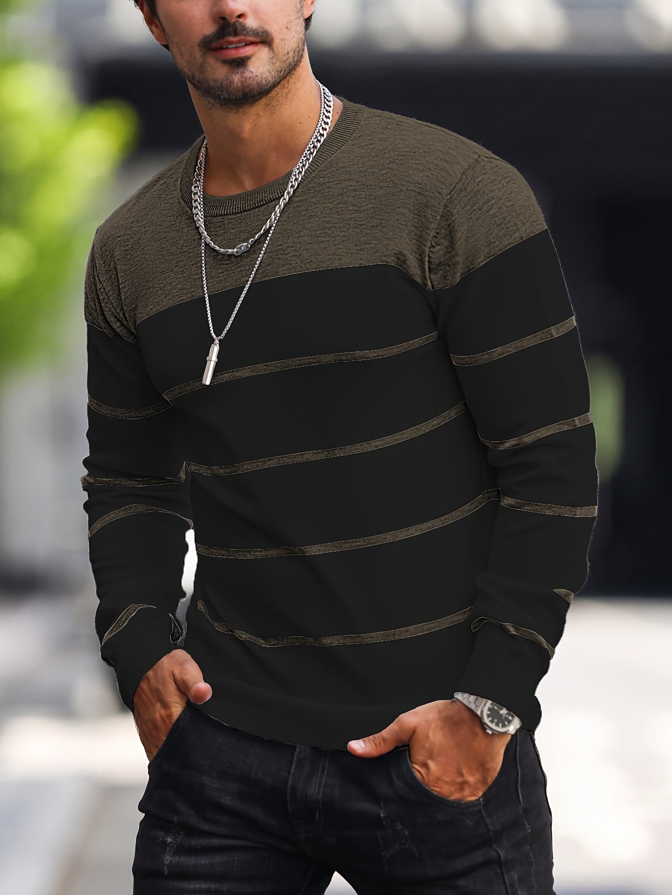 Bennington | Klassieke Gestreepte Crewneck Trui