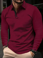 Emerson | Verfijnde Lange Mouwen Polo Shirt