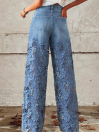 OCTAVIA | KANTPANELEN WIDE-LEG DENIM JEANS