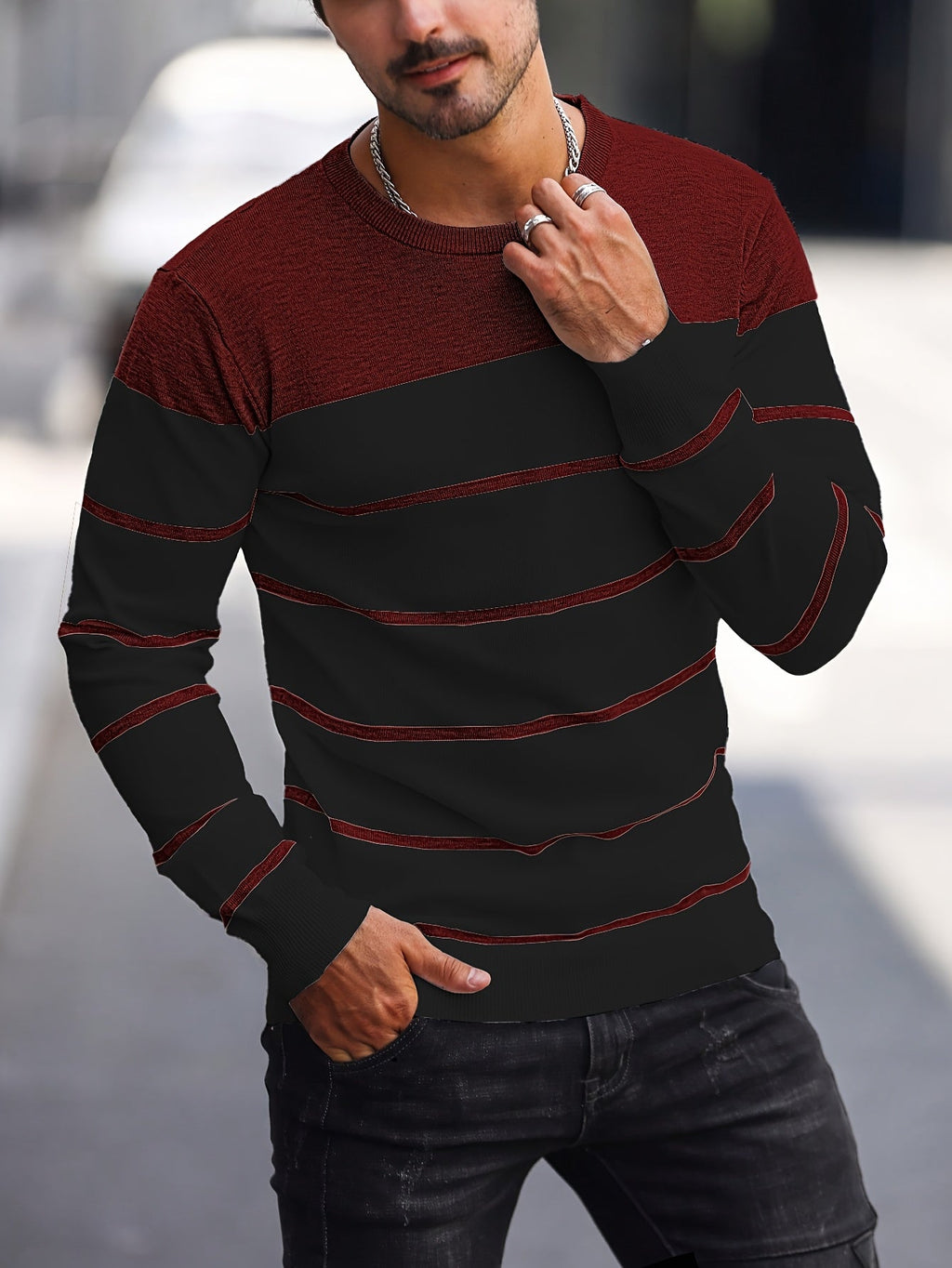 Bennington | Klassieke Gestreepte Crewneck Trui