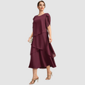 Cierra™ Elegante Chiffon Jurk