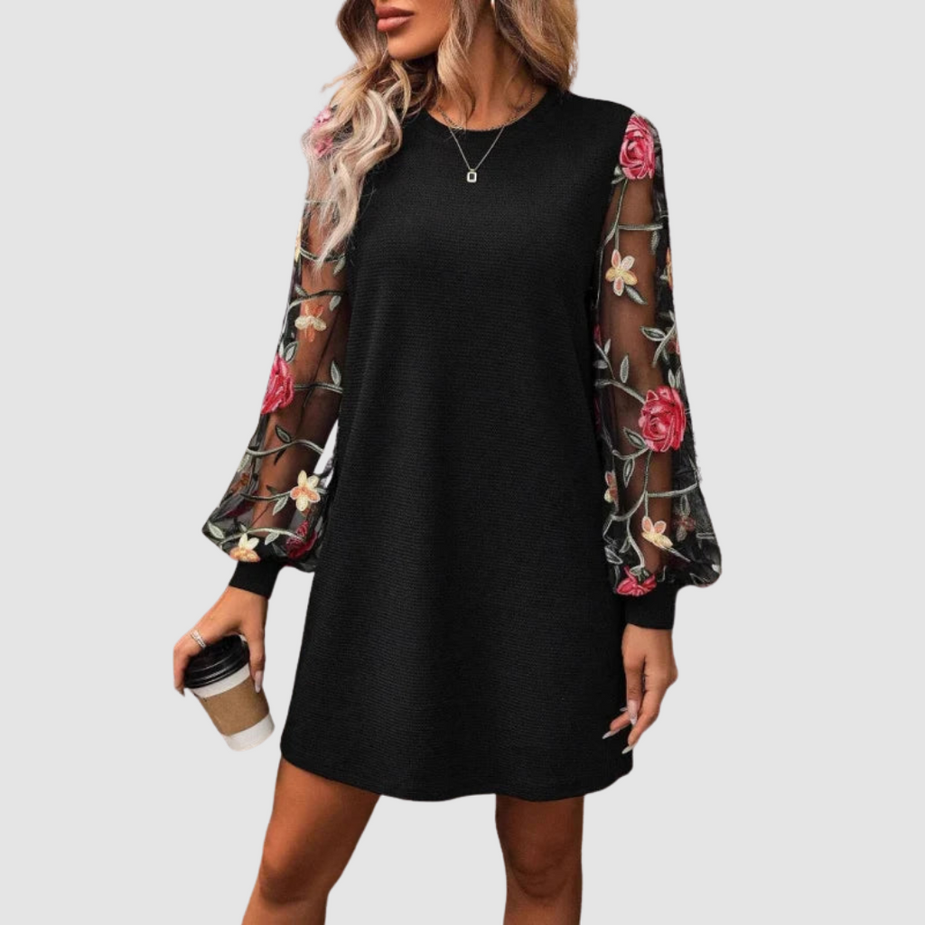 Shara™ Kant Lange Mouwen Jurk