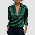 Astrid™ Elegante Satijnen Blouse