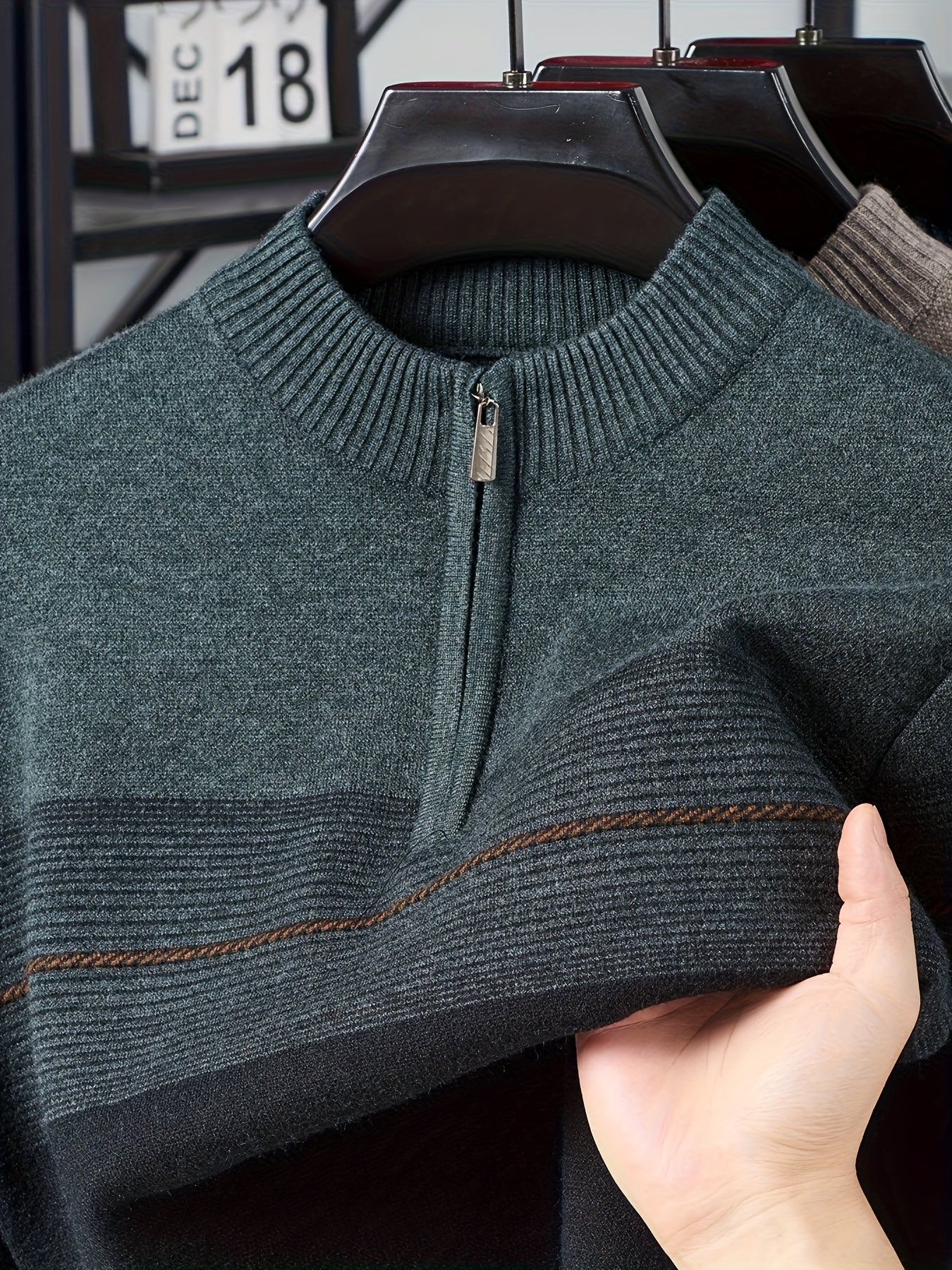 Gerard | Verfijnde Zip-Neck Trui