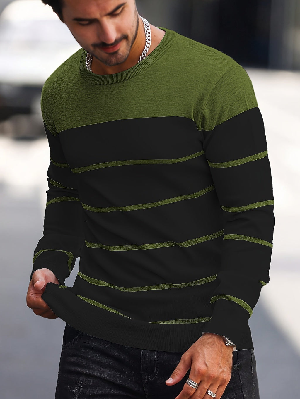Bennington | Klassieke Gestreepte Crewneck Trui