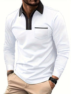Fletcher | Verfijnde Zip-Kraag Polo Shirt