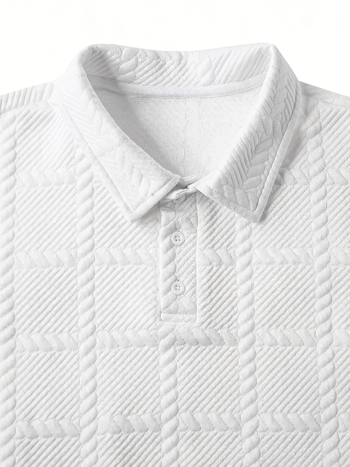 Calvin | Textured Long-Sleeve Polo Shirt