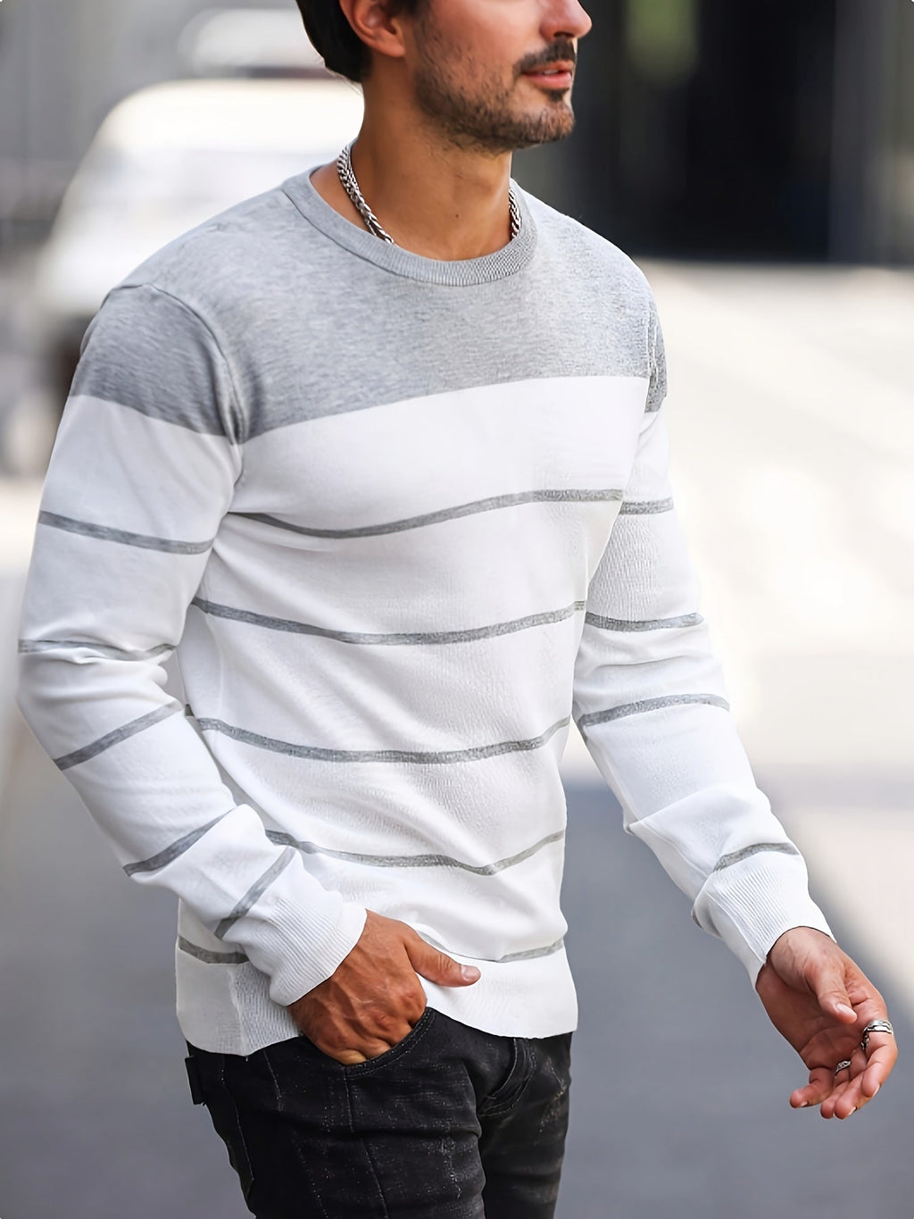 Bennington | Klassieke Gestreepte Crewneck Trui