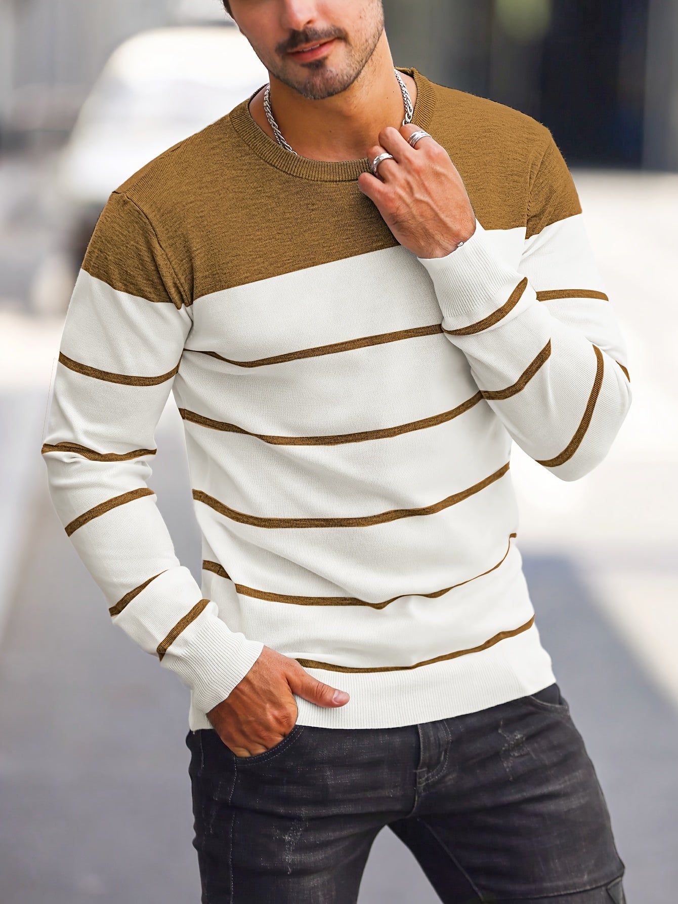 Bennington | Klassieke Gestreepte Crewneck Trui