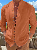 Grant | Ontspannen Staande Kraag Shirt