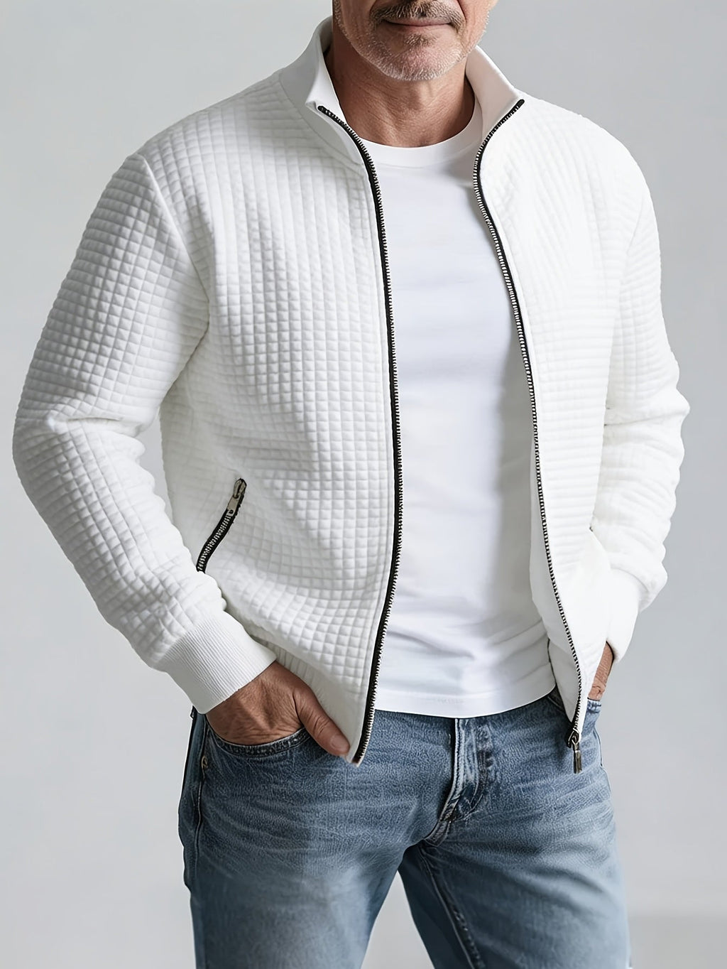 Griffin | Textured Zip-Up Jacket