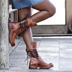 JOAN | VINTAGE VETERSCHOENEN MET STUDS TOT DE KUIT