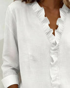 Chloe | Lichtgewicht V-hals Everyday Blouse