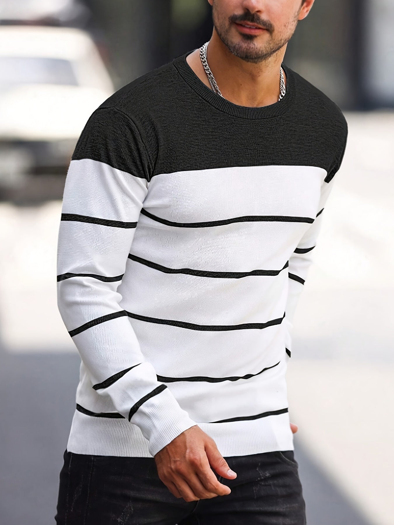 Bennington | Klassieke Gestreepte Crewneck Trui