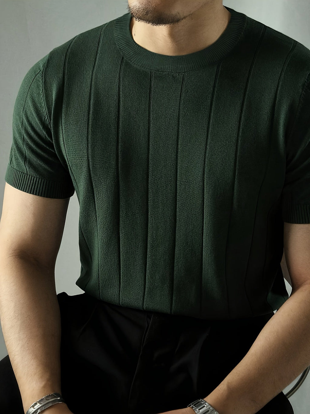 Landon | Geribbelde Korte Mouwen Top