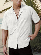 Elias | Textured Camp-Collar Shirt