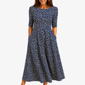 MARIANA | MIDNIGHT BLOOM POCKET MAXI JURK