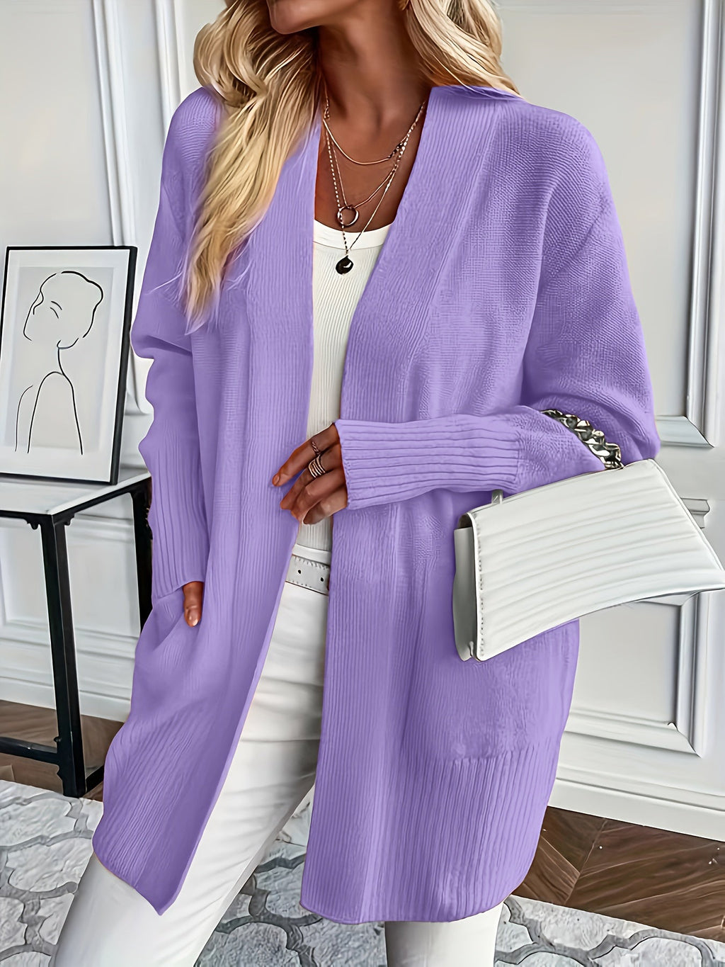 Charlotte | Gelaagde Open-Front Cardigan