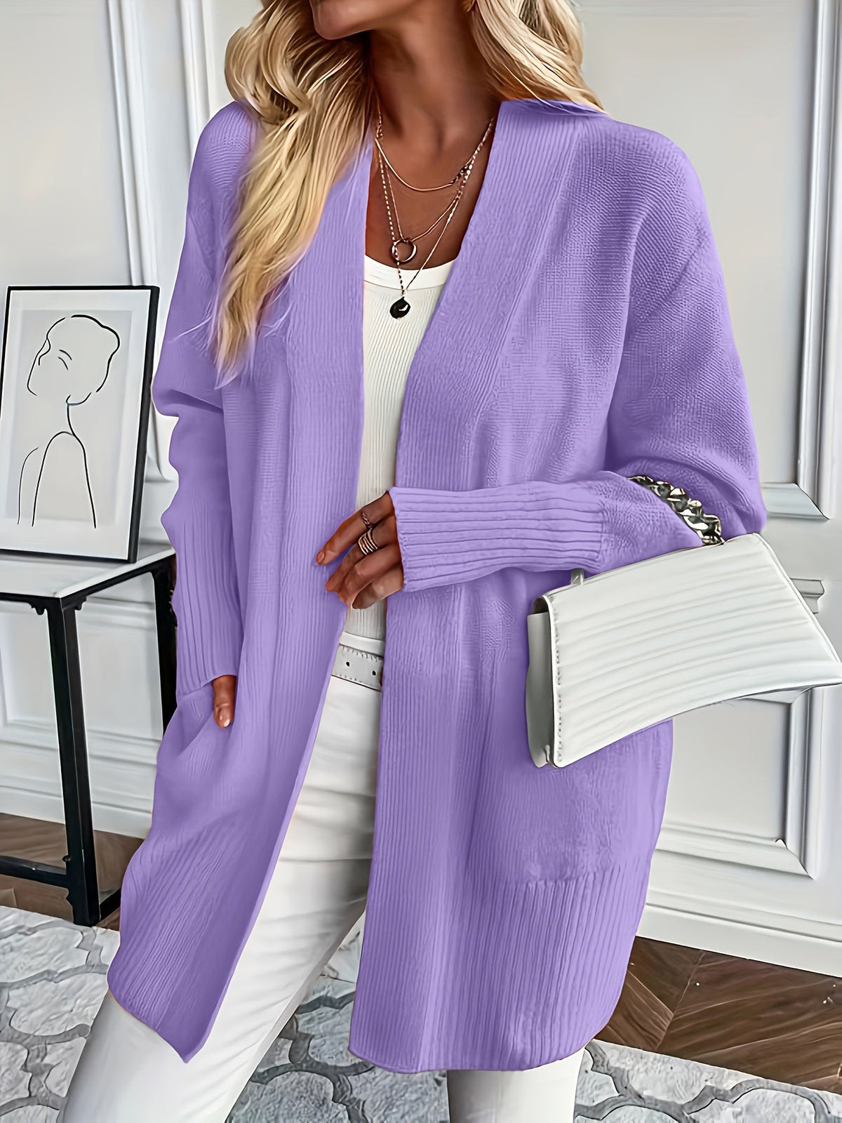 Charlotte | Gelaagde Open-Front Cardigan
