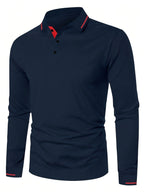 Emerson | Verfijnde Lange Mouwen Polo Shirt