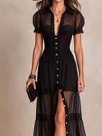 Gillian™ Elegante Maxi Jurk
