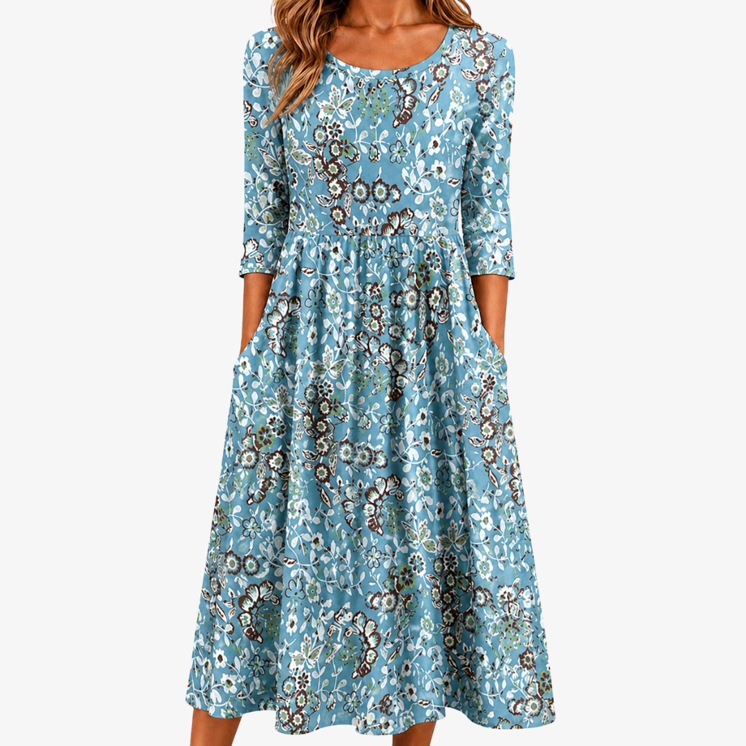 CLARA | KUSTTUIN POCKET MAXI JURK